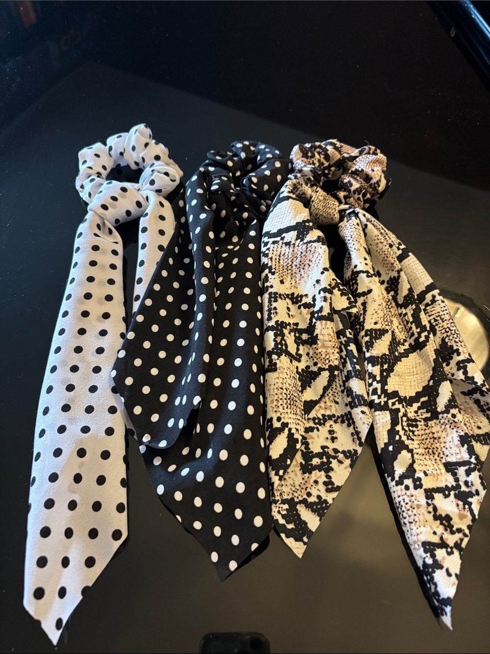 Lot of 3 scrunchie scarves